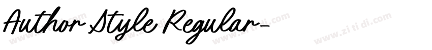 Author Style Regular字体转换 Author Style Regular字体转换
